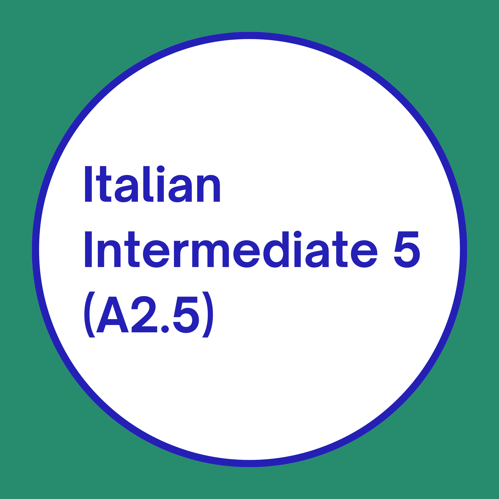 Intermediate 5 Italian Course - inLanguage Boutique Melbourne