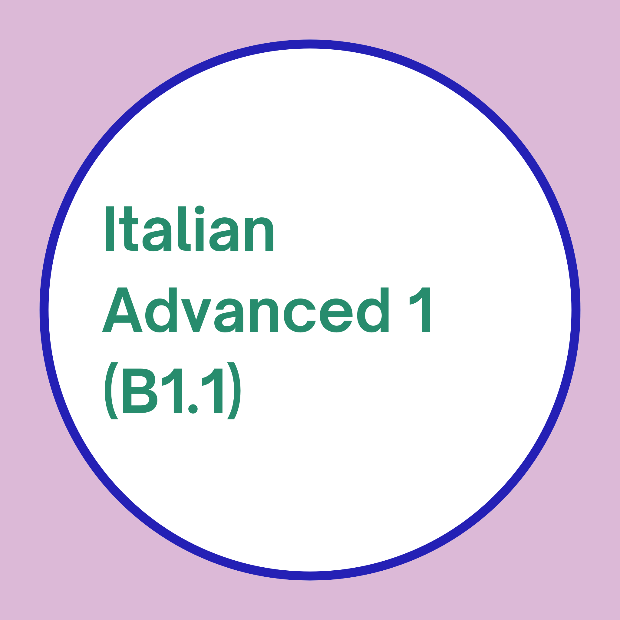 Italian B1 Language Course - Advanced 1 Italian inLanguage Boutique