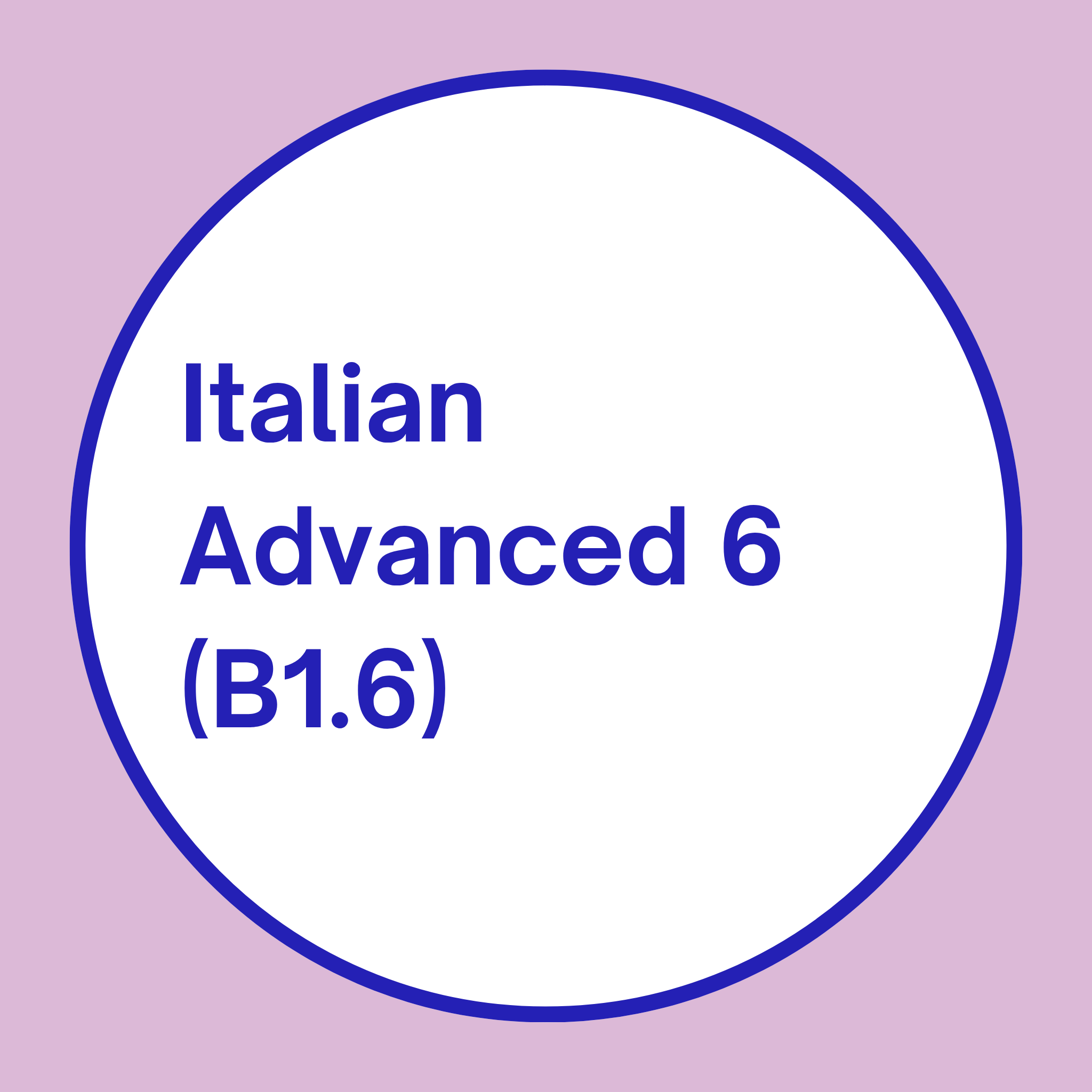 Italian B2 Language Course Advanced 6 - Melbourne